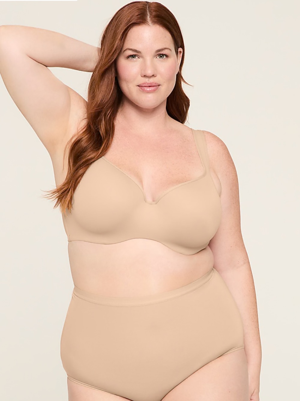 Cacique Nude/Tan Full Coverage Balconette cotton everyday solution Bra 38DDD